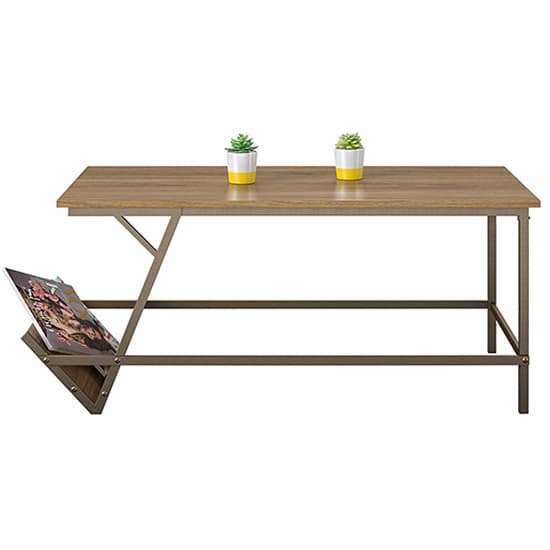 Rockingham Wooden Coffee Table With Magazine Rack In Walnut_4