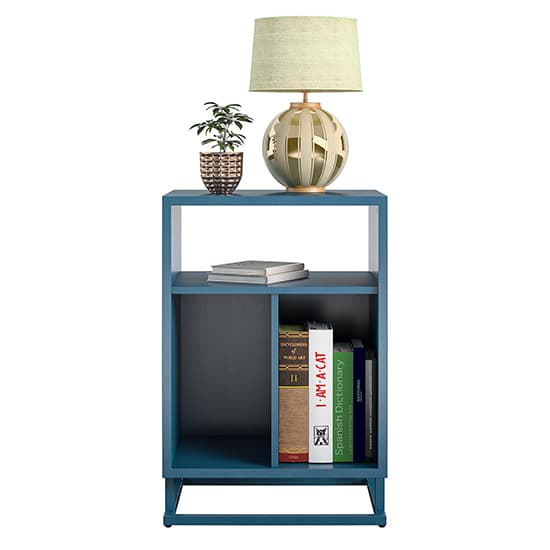 Rockingham Wooden Turntable Bookcase In Blue_6