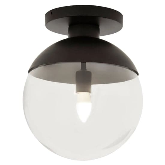 Rocklin Clear Glass Shade Ceiling Light In Black_2