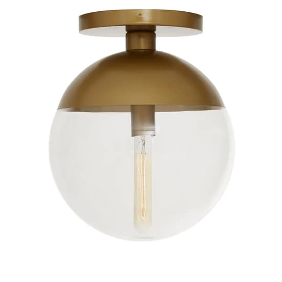 Rocklin Clear Glass Shade Ceiling Light In Gold_1