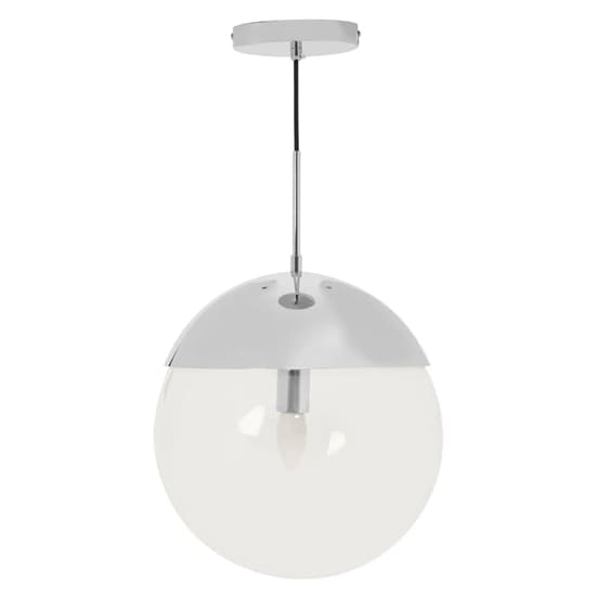 Rocklin Clear Glass Shade Pendant Ceiling Light In Chrome_1