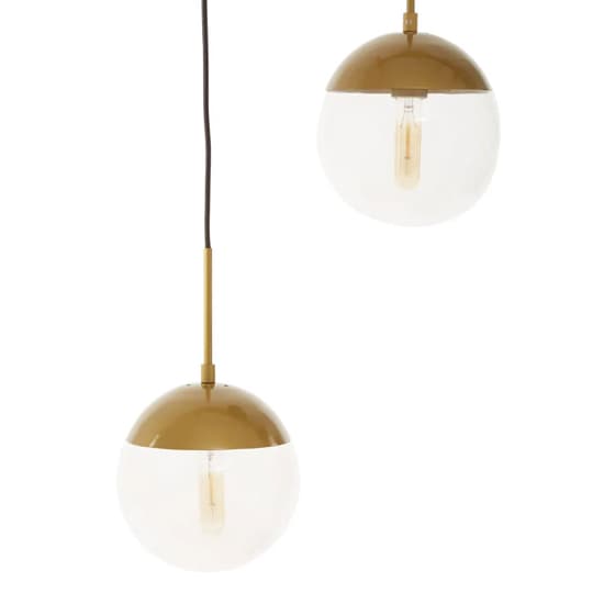 Rocklin Clear Glass Shade Pendant Light In Gold_3