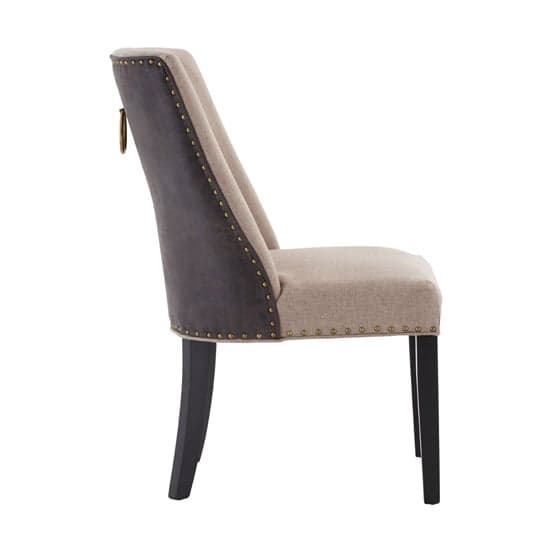 Rodik Beige Fabric Upholstered Dining Chairs In Pair_3