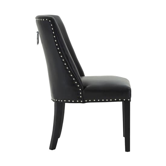 Rodik Black Faux Leather Dining Chairs In Pair_4