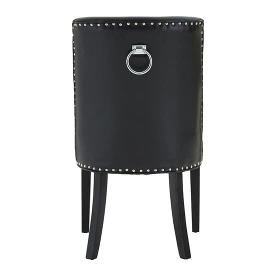 Rodik Black Faux Leather Dining Chairs In Pair_5