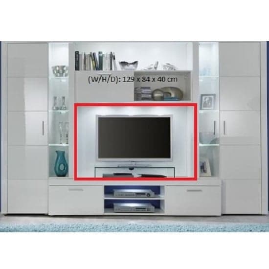 Roma Entertainment Unit White With High Gloss Fronts And LED_4