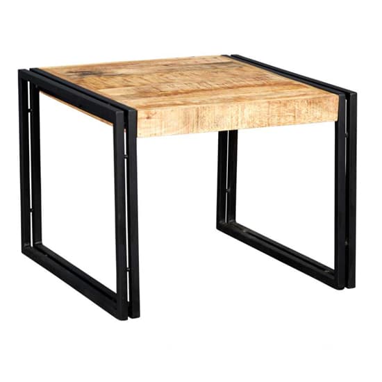 Romarin Coffee Table Small In Reclaimed Wood And Metal Frame_2
