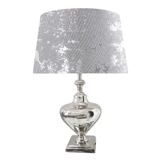 Rome Drum-Shaped Silver Shade Table Lamp With Nickel Chrome Base_2