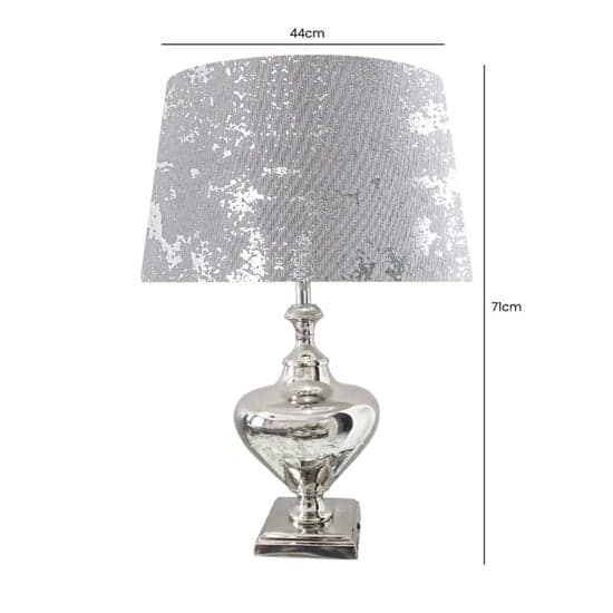 Rome Drum-Shaped Silver Shade Table Lamp With Nickel Chrome Base_3