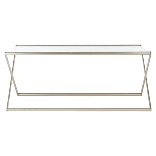 Romelo Clear Glass Coffee Table With Satin Nickel Frame_2