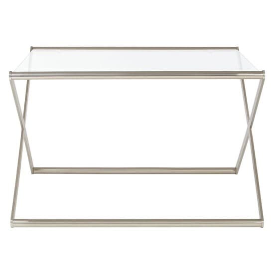 Romelo Square Clear Glass Coffee Table With Satin Nickel Frame_2