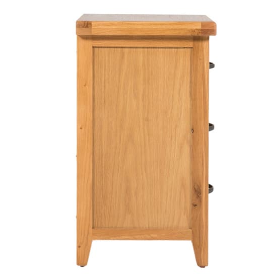 Romero Wooden Bedside Cabinet With 3 Drawers In Natural_3