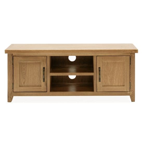 Romero Wooden TV Stand With 2 Doors In Natural_1