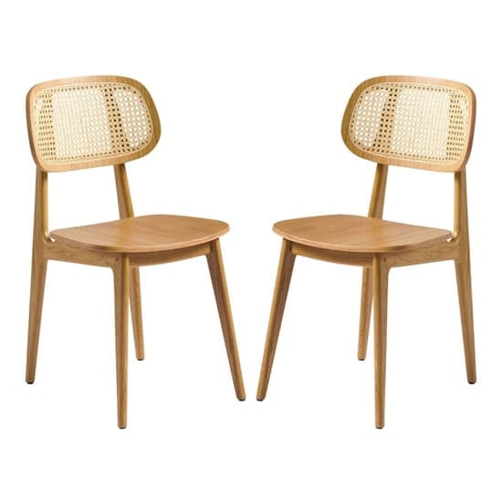 Romney Natural Rattan Wooden Dining Chairs In Pair_1