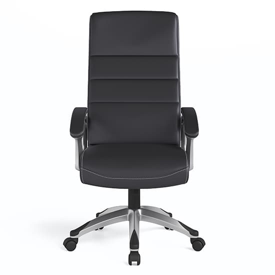 Romsey Faux Leather Home And Office Chair In Black_2