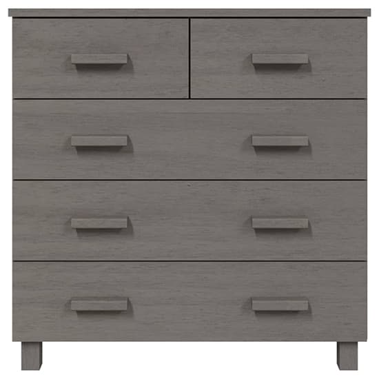 Ronen Pine Wood Chest Of 5 Drawers In Light Grey_4