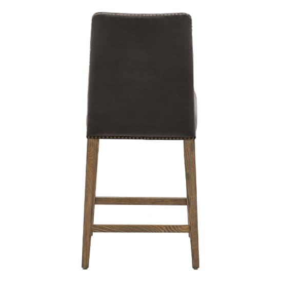 Roselle Mouse Velvet Bar Chairs With Oak Legs In Pair_5