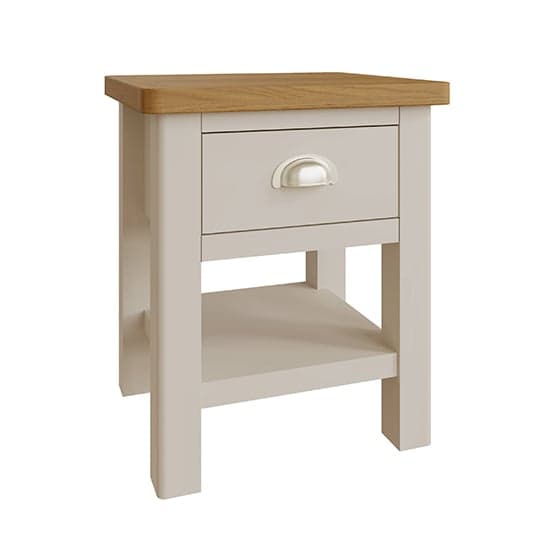 Rosemont Wooden 1 Drawer Lamp Table In Dove Grey_2