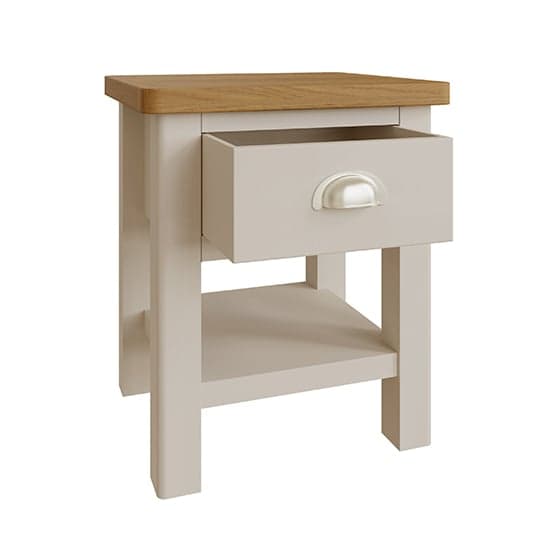Rosemont Wooden 1 Drawer Lamp Table In Dove Grey_3