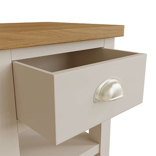 Rosemont Wooden 1 Drawer Lamp Table In Dove Grey_5