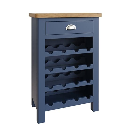 Rosemont Wooden 1 Drawer Wine Cabinet In Dark Blue_2