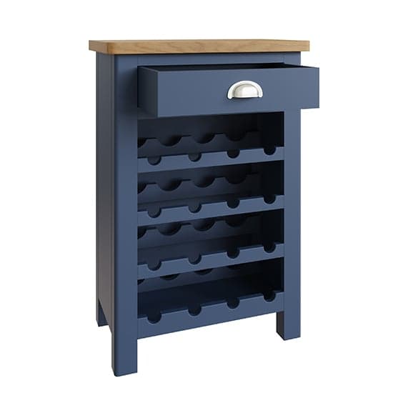 Rosemont Wooden 1 Drawer Wine Cabinet In Dark Blue_3
