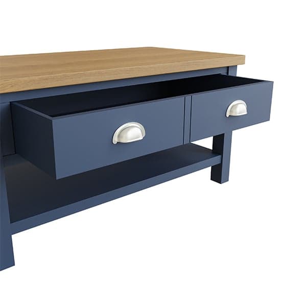 Rosemont Wooden 1 Drawer Coffee Table In Dark Blue_5