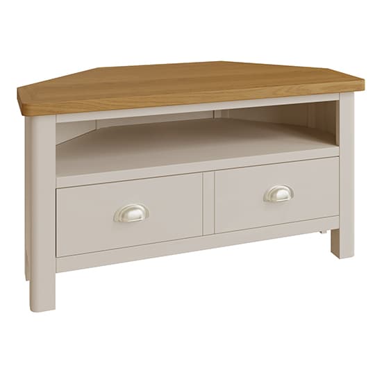 Rosemont Wooden Corner TV Stand In Dove Grey Furniture in Fashion