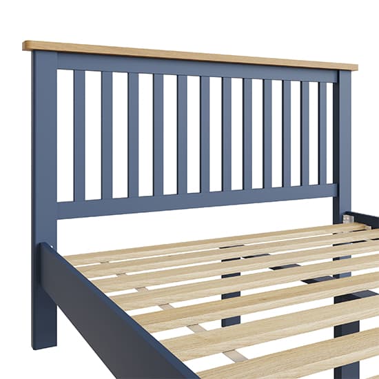 Rosemont Wooden Double Bed In Dark Blue_5