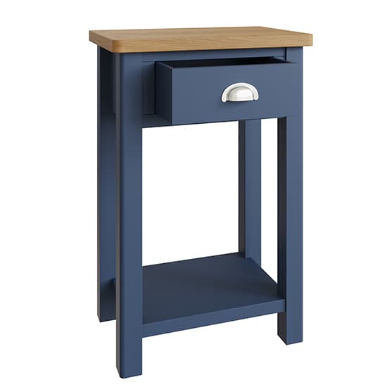 Rosemont Wooden Side Table In Dark Blue_3