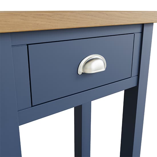 Rosemont Wooden Side Table In Dark Blue_4