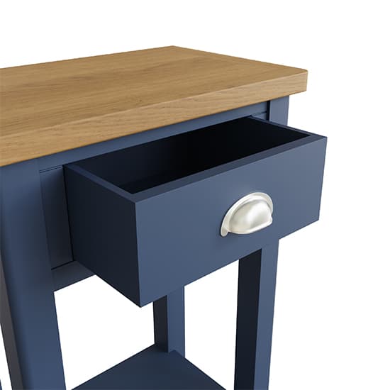 Rosemont Wooden Side Table In Dark Blue_5
