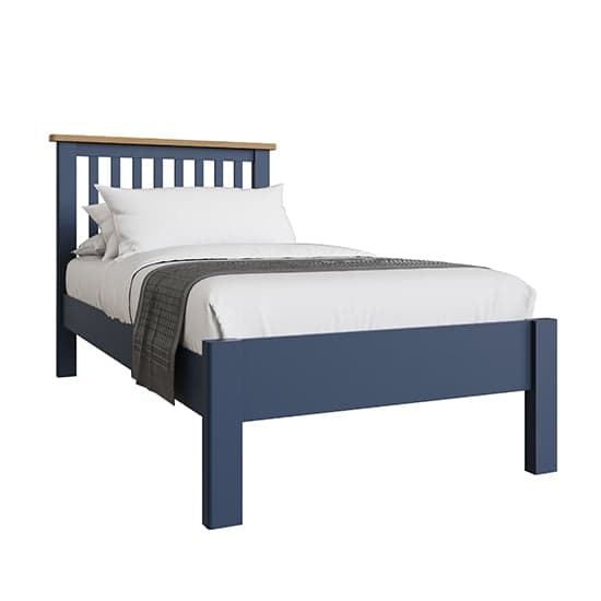Rosemont Wooden Single Bed In Dark Blue_2