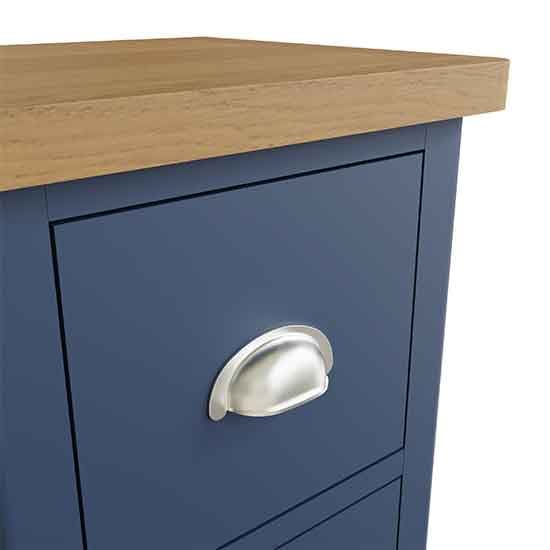 Rosemont Wooden 2 Drawers Bedside Cabinet In Dark Blue_4