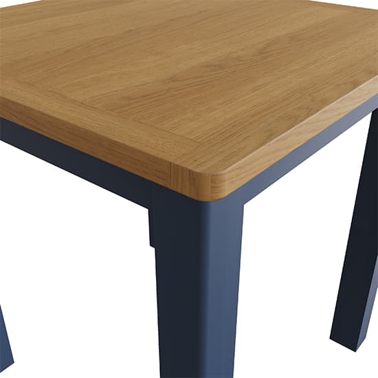 Rosemont Square Wooden Dining Table In Dark Blue_3