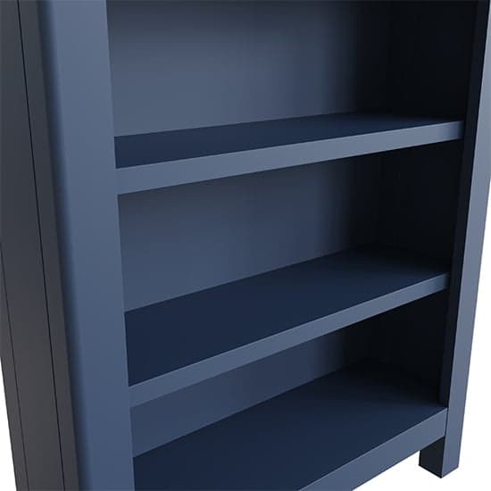 Rosemont Wide Wooden Small Bookcase In Dark Blue_3