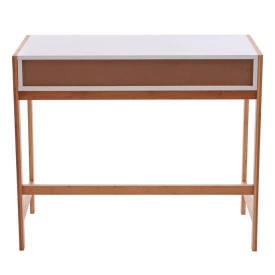 Rosta Wooden Computer Desk In White And Natural_4