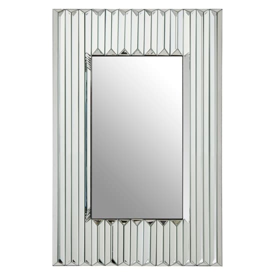Rota Rectangular Wall Bedroom Mirror In Polished Silver Frame_2