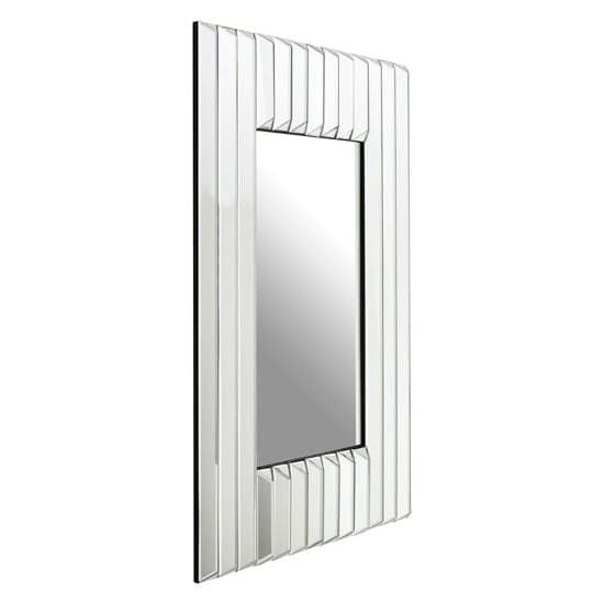 Rota Rectangular Wall Bedroom Mirror In Polished Silver Frame_1