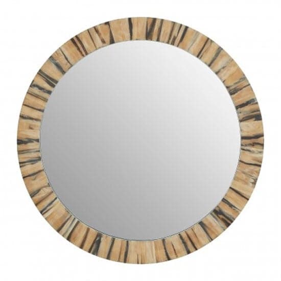 Rove Round Wall Bedroom Mirror In Black and Gold Frame_1
