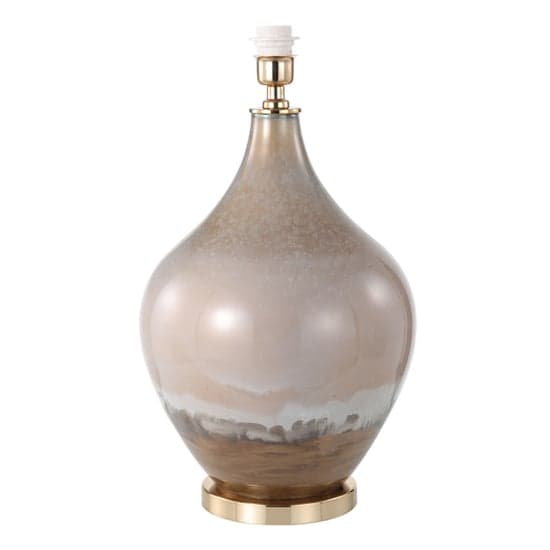 Rovigo Dark Brown Silk Shade Table Lamp With Brown Glass Base_4