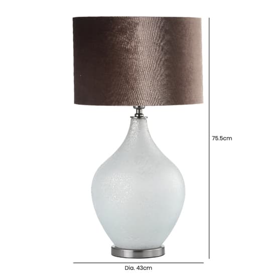 Rovigo Mocha Velvet Shade Table Lamp With Silver Glass Base_3