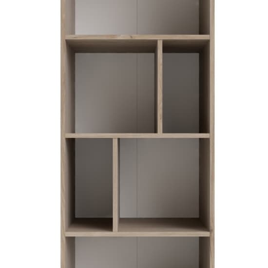 Roxo Wooden 1 Drawer Bookcase In Oak And White_5