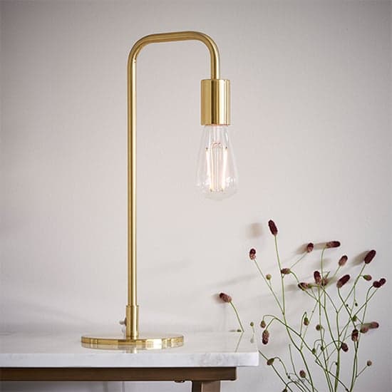 Rubens Steel Table Lamp In Satin Brass_1