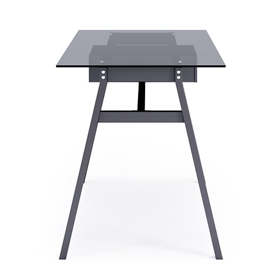 Rubery Grey Glass Top Computer Desk With Grey Frame_6