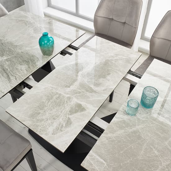 Riva Extending Ceramic Dining Table In Light Grey_6
