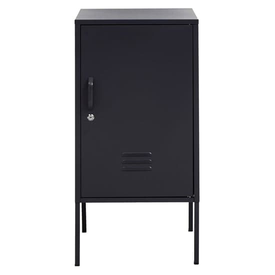 Rumi Metal Locker Storage Cabinet With 1 Door In Black_1
