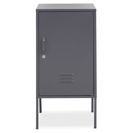 Rumi Metal Locker Storage Cabinet With 1 Door In Grey_1