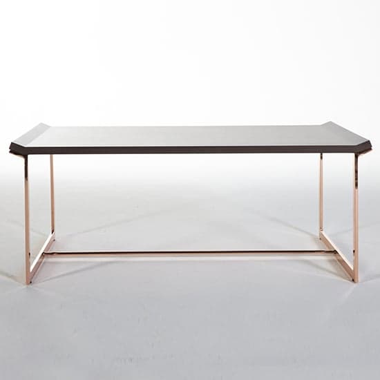 Ryan Matt Grey Top Coffee Table With Rose Gold Metal Frame_2