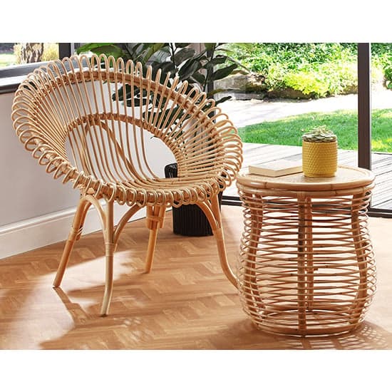Rybnik Rattan Bistro Set With 2 Suzano Natural Chairs_2